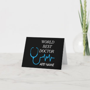 Cartão De Agradecimento Personalizado Melhor Médico de Todos os Tempos Gra