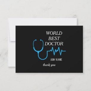 Cartão De Agradecimento Personalizado Melhor Médico de Todos os Tempos Gra