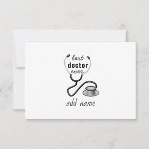 Cartão De Agradecimento Personalizado Melhor Médico de Todos os Tempos Gra