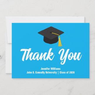 Cartão De Agradecimento Personalizado Moderno para Graduados
