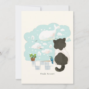 Cartão De Agradecimento [Personalizado] O Dia de um Gato - Devaneando com 