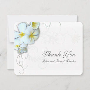 Cartão de Agradecimento Personalizado Plumeria Flo