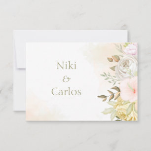 Cartão de agradecimento Personalizado por Coral Su