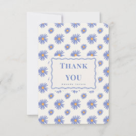 Cartão de Agradecimento Personalizado Roxo Aster P