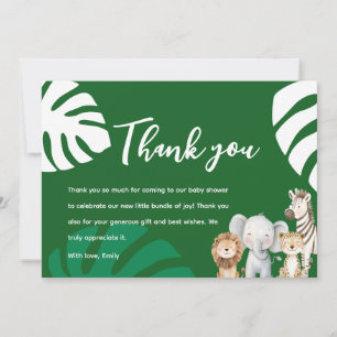 Cartão de Agradecimento Personalizado Safari para
