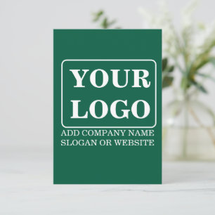 Cartão De Agradecimento Personalizado Seu Nome de Logo Pequena Empresa Esc