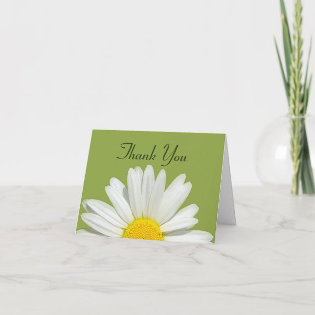 Cartão de Agradecimento Personalizado Verde e Bran (Frente)