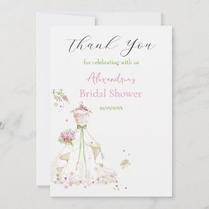 Cartão De Agradecimento Personalizar o Chá de panela Vestido Obrigado