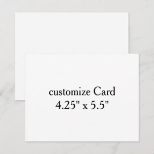 Cartão De Agradecimento personalizar simples personalizar 4.25" x 5.5"
