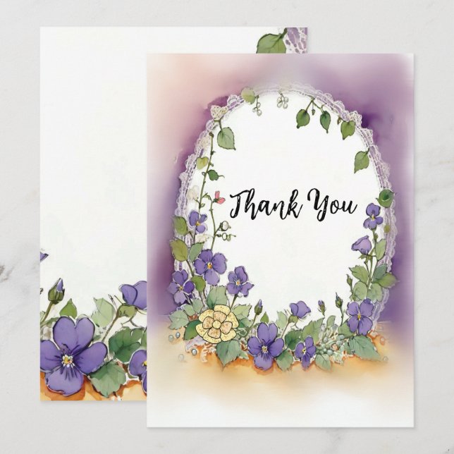 Cartão De Agradecimento Personalizável (Frente/Verso)