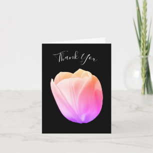 Cartão de Agradecimento Personalizável Flor de Tul