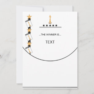Cartão De Agradecimento Personalize "E O VENCEDOR É"...Cartões de Prêmio