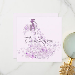 Cartão De Agradecimento Personalize Foto de Casamento de Noivado Obrigado