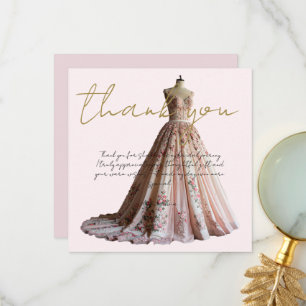 Cartão De Agradecimento Personalize Foto de Casamento de Noivado Obrigado