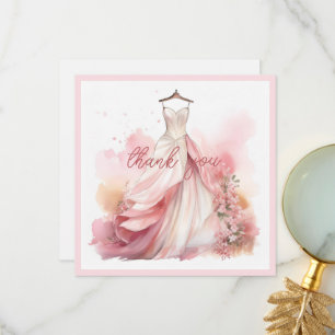 Cartão De Agradecimento Personalize Foto de Envio Obrigado Chá de Noiva