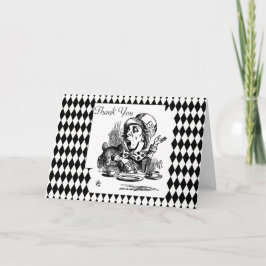 Cartão De Agradecimento Personalize o obrigado você Hatter louco