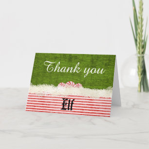 Cartão De Agradecimento Personalize: "Obrigado" tema do duende do Natal