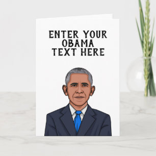 CARTÃO DE AGRADECIMENTO PERSONALIZED BARACK OBAMA
