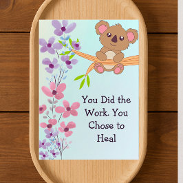 Cartão De Agradecimento Personalized Therapist Client Blue Pastel Floral
