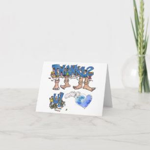 Cartão De Agradecimento Pés de Agradecimentos Personalizados