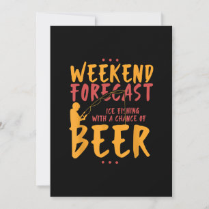 Cartão De Agradecimento Pesca De Gelo Com Cerveja