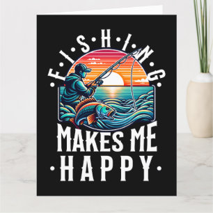 Cartão De Agradecimento Pesca me deixa feliz