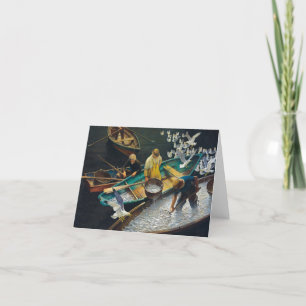 Cartão De Agradecimento Pescadores do porto escuro de Newell Convers Wyeth