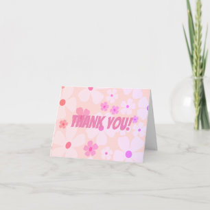 Cartão De Agradecimento Pêssego Flor Poder Aniversário Feliz
