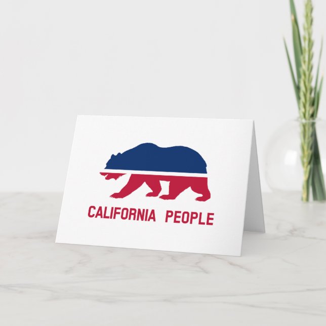 Cartão De Agradecimento Pessoas da Califórnia (Frente)