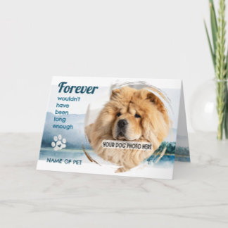 Cartão De Agradecimento PET LOSS your photo & name Memorial Card