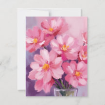 Pétalas Cor-de-Rosa em Flor | Pintura de Flor em A