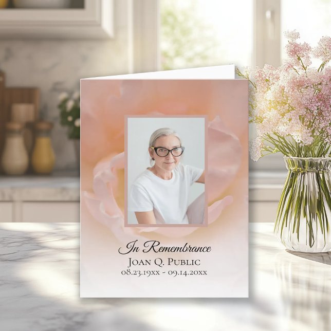 Cartão De Agradecimento Pétalas de Flor Rosa Rosa Rosa Pálido Simpatia Fun (Criador carregado)