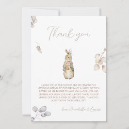 Cartão De Agradecimento Peter o Chá de fraldas de inverno do outono do Coe