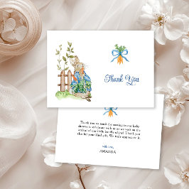Cartão De Agradecimento Peter Rabbit Baby Shower