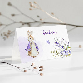 Cartão De Agradecimento Peter Rabbit Purple