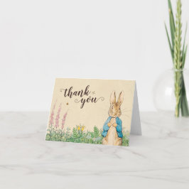 Cartão De Agradecimento Peter Rabbit | Rapaz Chá de fraldas Obrigado