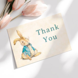 Cartão De Agradecimento Peter The Rabbit Boy Chá de fraldas Obrigado