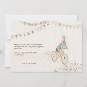 Cartão De Agradecimento Peter the Rabbit Bunny Gender Neutral Books Baby