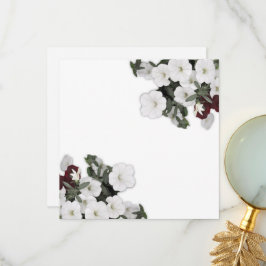 Cartão de Agradecimento Petúnia Branca