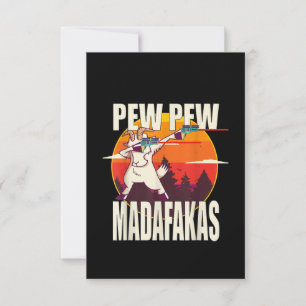Cartão De Agradecimento Pew Pew Madafakas Pew Pew Madafakas Goat