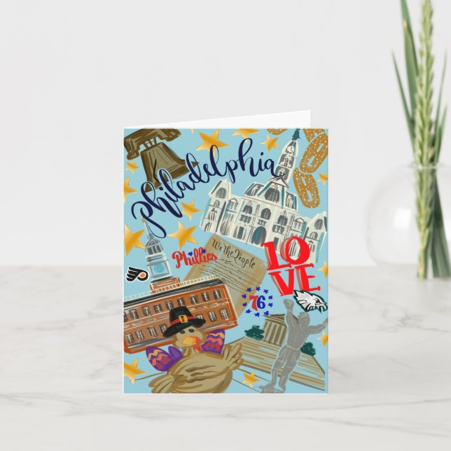 Cartão De Agradecimento Philadelphia Notecard (Frente)