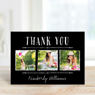 Cartão De Agradecimento Photo Collage Graduation Thank You Card