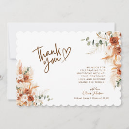 Cartão De Agradecimento Photo Graduation Thank You Card Modern Elegant