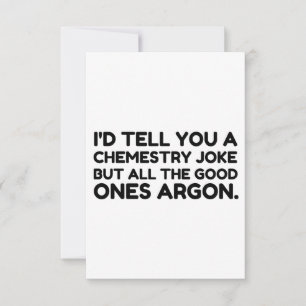 Cartão De Agradecimento Piada de química