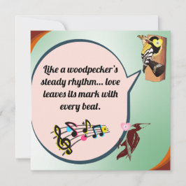 Cartão De Agradecimento Pica-pau ritmo constante amor deixa sua marca