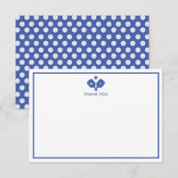 Pickleball de Monograma Personalizado Branco Azul