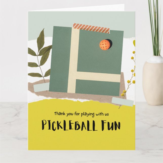 Cartão De Agradecimento Picleball (Frente)