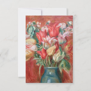 Cartão De Agradecimento Pierre-Auguste Renoir - Buquê de Tulipas