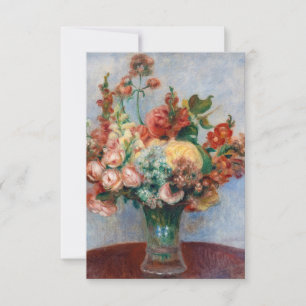 Cartão De Agradecimento Pierre-Auguste Renoir - Flores em um Vaso