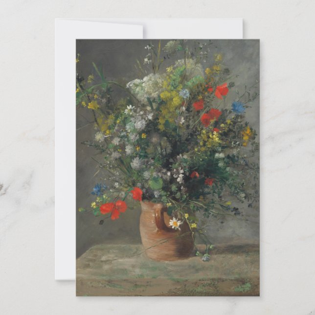 Cartão De Agradecimento Pierre-Auguste Renoir - Flores num Vase 1866 (Frente)